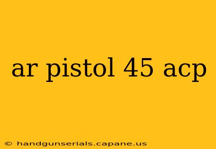 ar pistol 45 acp