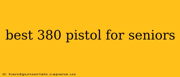 best 380 pistol for seniors