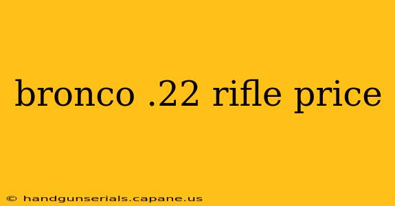 bronco .22 rifle price