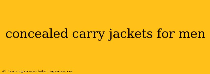 concealed carry jackets for men