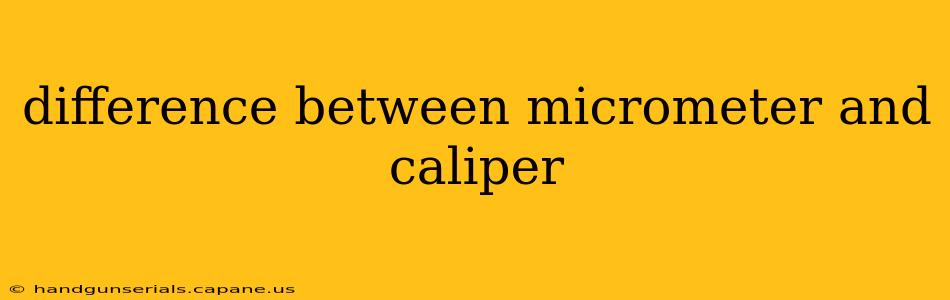 difference between micrometer and caliper