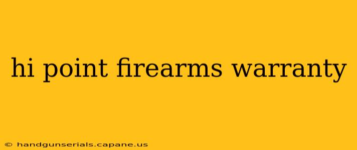 hi point firearms warranty