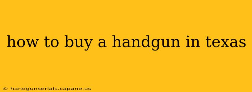 how to buy a handgun in texas