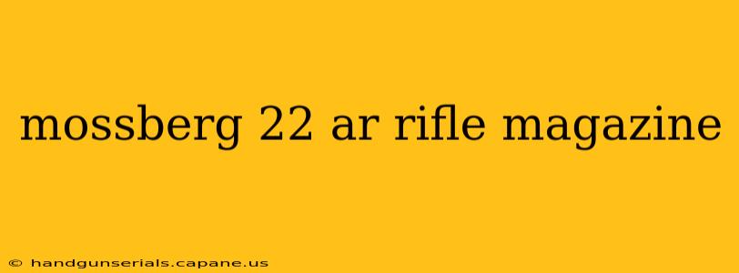 mossberg 22 ar rifle magazine