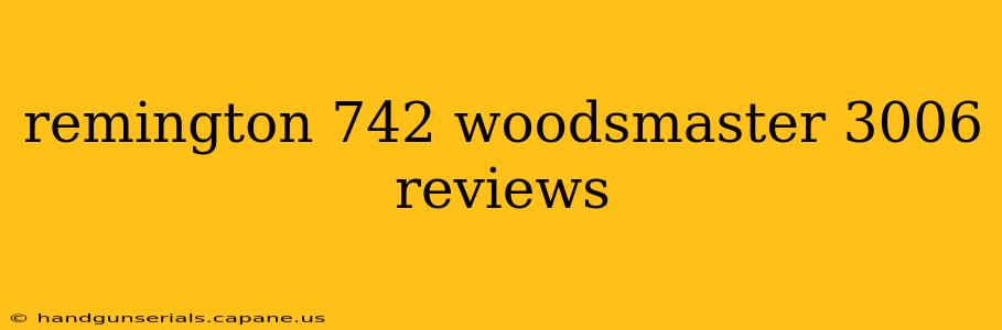 remington 742 woodsmaster 3006 reviews