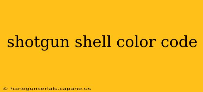 shotgun shell color code